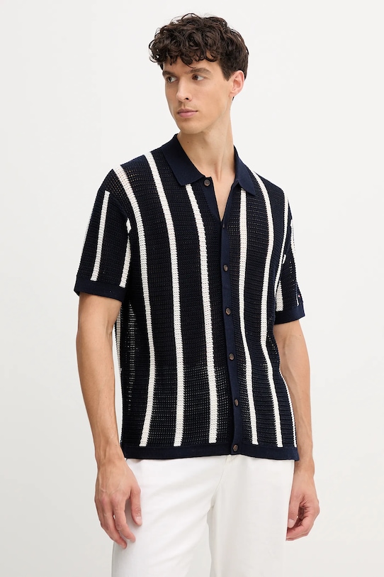 Хлопковая рубашка Tommy Hilfiger, темно-синий 
Хлопковая рубашка Tommy Hilfiger, темно-синий