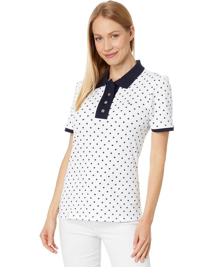 Поло Tommy Hilfiger Puff Sleeve Dot Interlock Polo, цвет Bright White/Sky Captain
Поло Tommy Hilfiger Puff Sleeve Dot Interlock Polo, цвет Bright White/Sky Captain