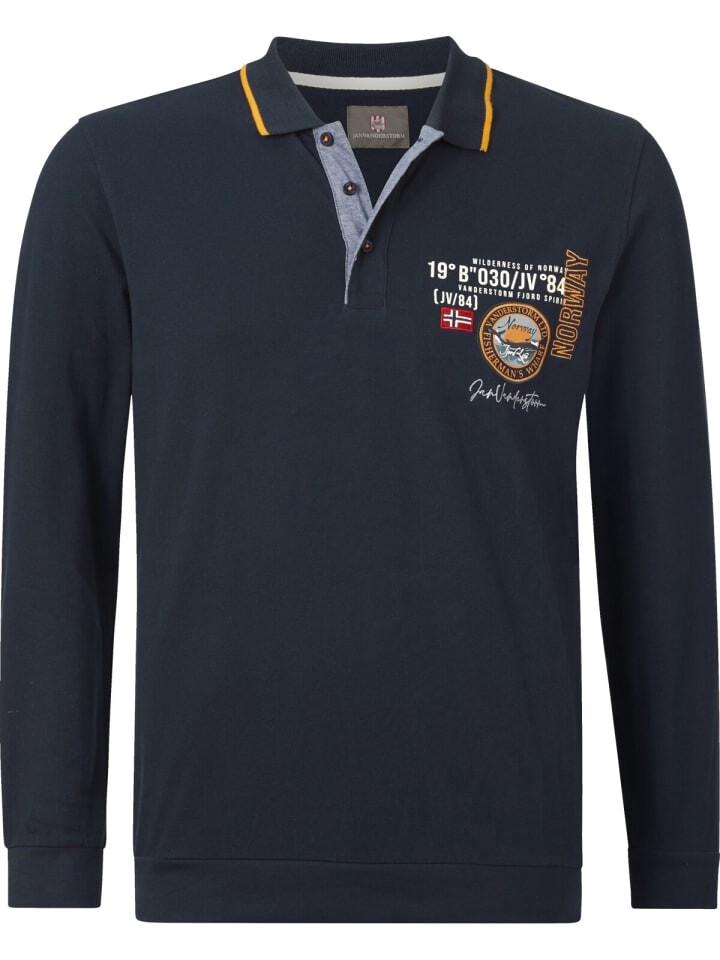 Поло Jan Vanderstorm Langarm-Poloshirt LOKI, темно-синий
Поло Jan Vanderstorm Langarm-Poloshirt LOKI, темно-синий