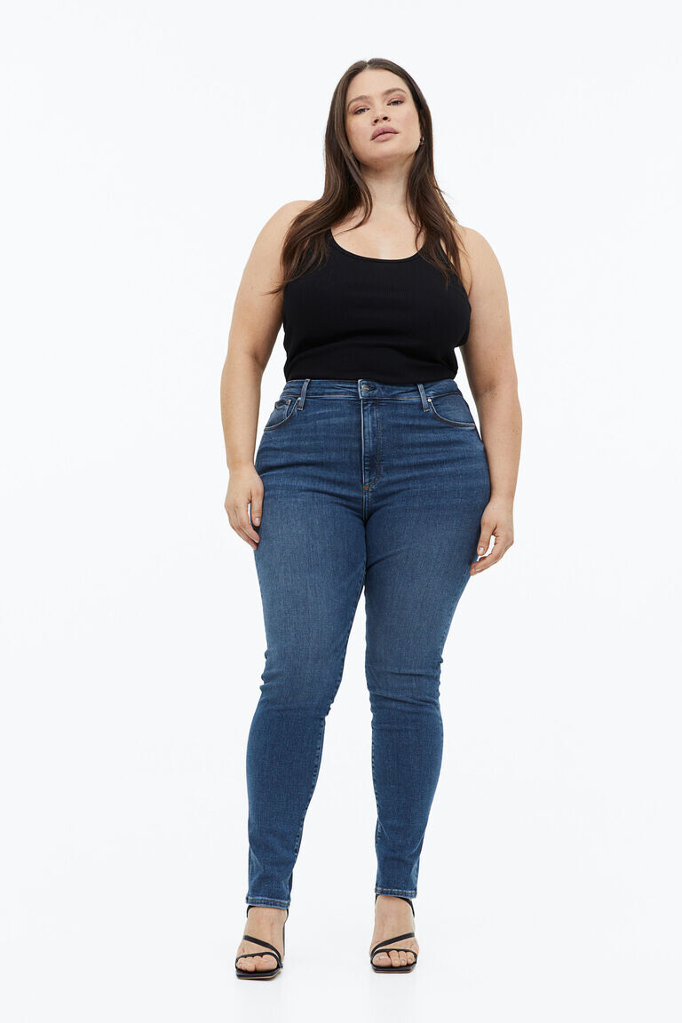 Корректирующие высокие джинсы H&M, синий
Корректирующие высокие джинсы H&M, синий