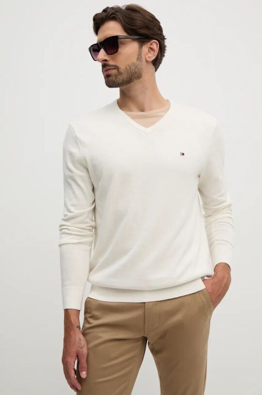 Хлопковый свитер Tommy Hilfiger, бежевый
Хлопковый свитер Tommy Hilfiger, бежевый