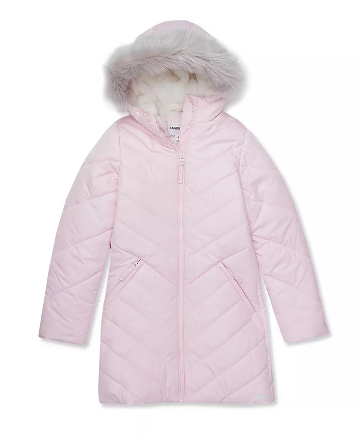 Водонепроницаемая велюровая парка для девочек Lands' End, розовый
Водонепроницаемая велюровая парка для девочек Lands' End, розовый