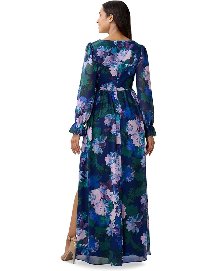 Платье Adrianna Papell Long Sleeve Printed Chiffon Gown, цвет Navy Multi
Платье Adrianna Papell Long Sleeve Printed Chiffon Gown, цвет Navy Multi