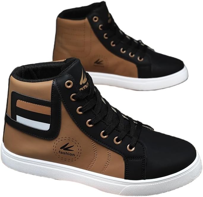 Мужские большие кроссовки с высоким верхом - удобные лоферы на плоской подошве для учебы, спорта и отдыха, Стильная уличная мода Clolinde, черный/желтый
Мужские большие кроссовки с высоким верхом - удобные лоферы на плоской подошве для учебы, спорта и отдыха, Стильная уличная мода Clolinde, черный/желтый