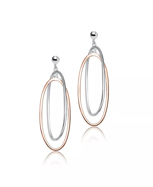 Элегантные двухцветные овальные серьги из стерлингового серебра с покрытием из 18-каратного розового и белого золота Genevive, silver
Элегантные двухцветные овальные серьги из стерлингового серебра с покрытием из 18-каратного розового и белого золота Genevive, silver
