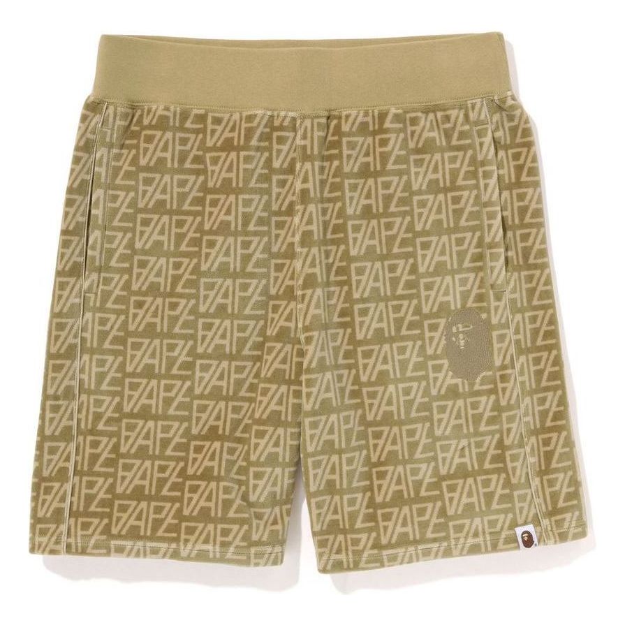 Велюровые шорты с монограммой и логотипом A Bathing Ape, бежевого цвета
Велюровые шорты с монограммой и логотипом A Bathing Ape, бежевого цвета