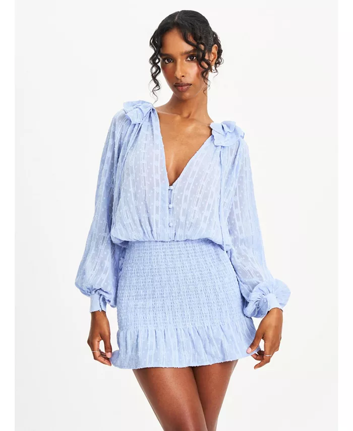 Женское мини-платье Zahari синего цвета с пышными рукавами и блузкой снизу Miss Circle, синий
Женское мини-платье Zahari синего цвета с пышными рукавами и блузкой снизу Miss Circle, синий