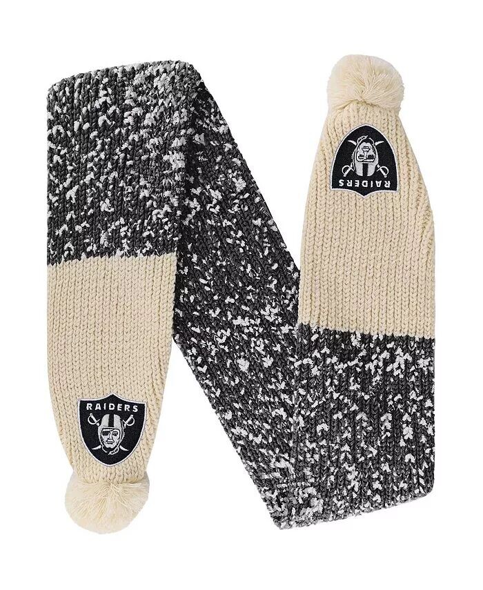 Женский шарф с конфетти Las Vegas Raiders и помпоном Foco, черный 
Женский шарф с конфетти Las Vegas Raiders и помпоном Foco, черный