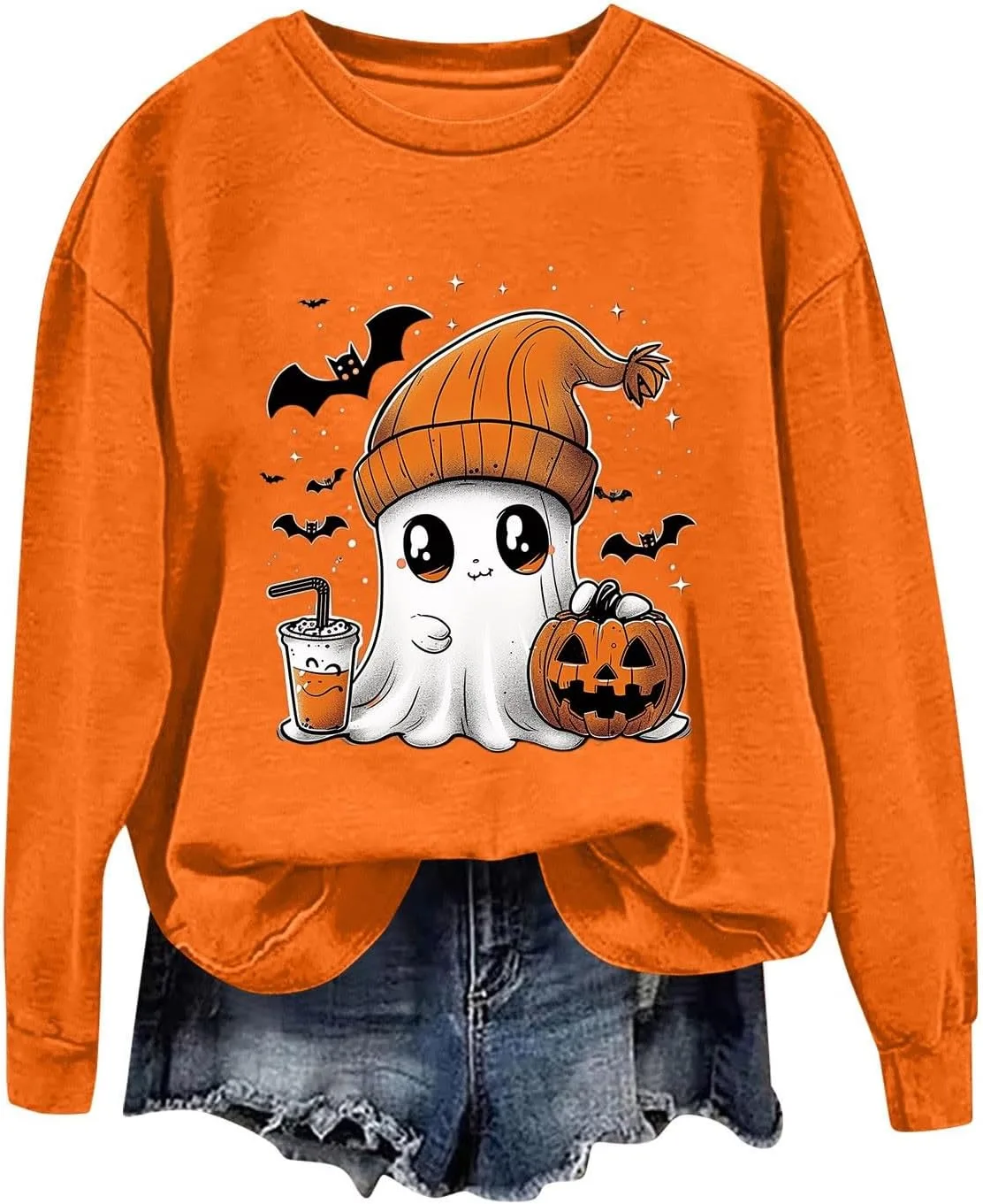 Свитшот Halloween для женщин с принтом призрака, длинный рукав, свободный крой Smxrfitk
Свитшот Halloween для женщин с принтом призрака, длинный рукав, свободный крой Smxrfitk