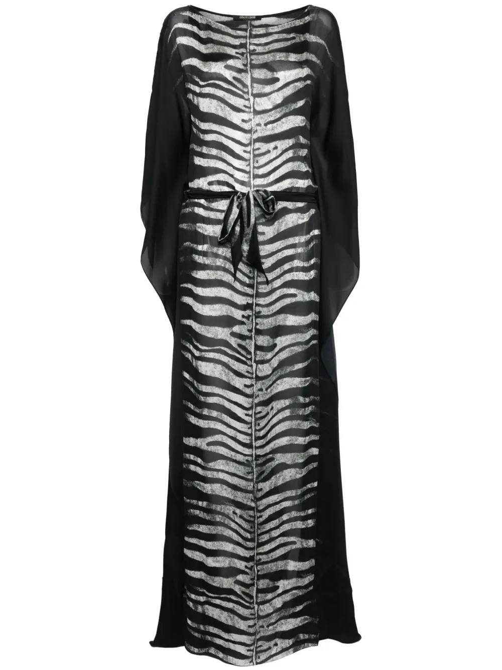 Платье макси с зебровым принтом и поясом Roberto Cavalli, черный
Платье макси с зебровым принтом и поясом Roberto Cavalli, черный