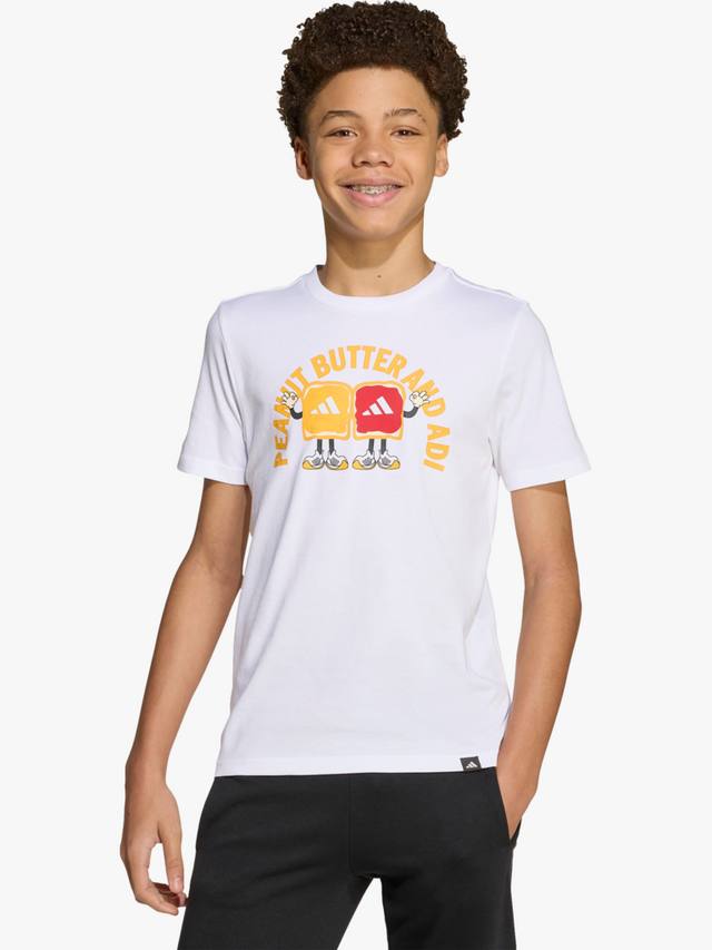 Детская футболка с принтом еды из хлопка adidas, White
Детская футболка с принтом еды из хлопка adidas, White