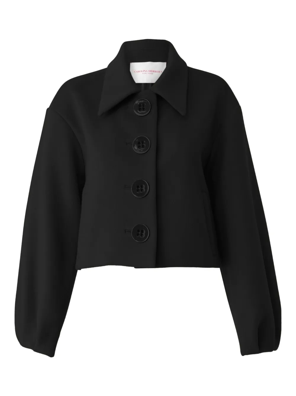 Укороченный шерстяной жакет Carolina Herrera, черный
Укороченный шерстяной жакет Carolina Herrera, черный