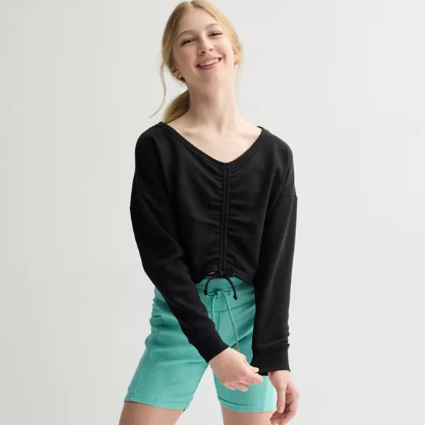 Топ из флиса с широким V-образным вырезом и защипом спереди для девочек 7-16 лет Limited Too, черный
Топ из флиса с широким V-образным вырезом и защипом спереди для девочек 7-16 лет Limited Too, черный