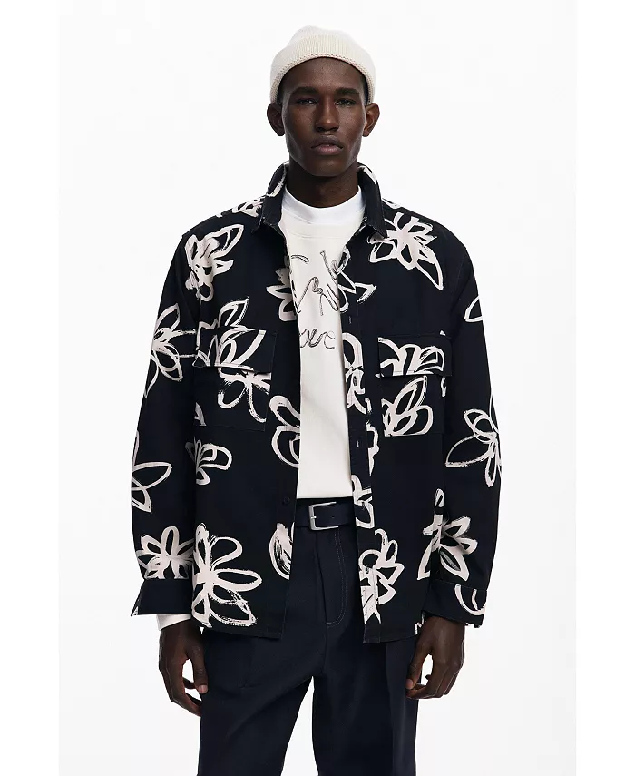 Мужская рубашка Utility с цветочным принтом Desigual, черный
Мужская рубашка Utility с цветочным принтом Desigual, черный