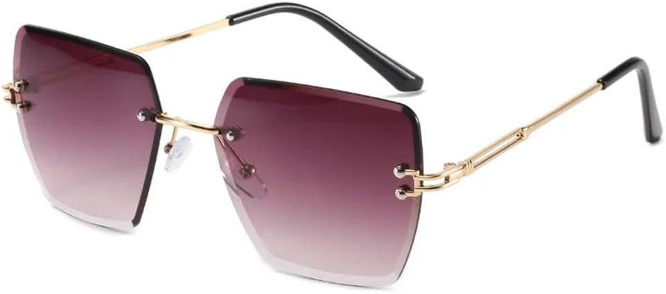 Крупные безободковые солнцезащитные очки с градиентной окраской и защитой от УФ-излучения UV400 для женщин, подходят для занятий спортом на открытом воздухе, бега и езды на велосипеде generic, Gold Brown
Крупные безободковые солнцезащитные очки с градиентной окраской и защитой от УФ-излучения UV400 для женщин, подходят для занятий спортом на открытом воздухе, бега и езды на велосипеде generic, Gold Brown