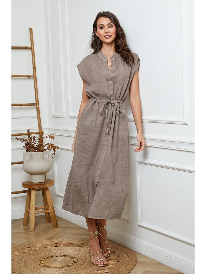 Длинное платье La Compagnie Du Lin Leinen, серо-коричневый
Длинное платье La Compagnie Du Lin Leinen, серо-коричневый