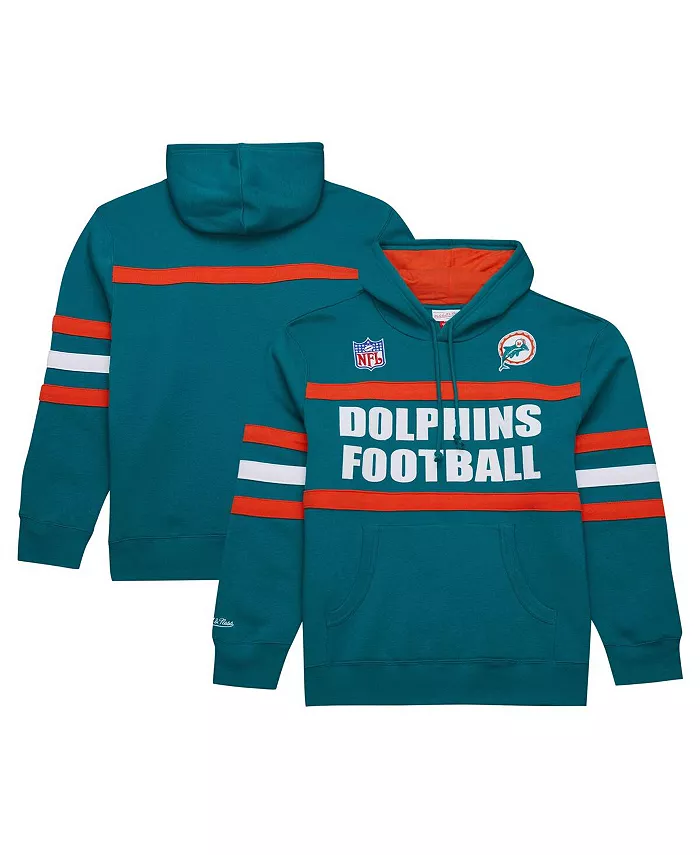 Мужская флисовая толстовка с капюшоном Aqua Miami Dolphins Vintage Logo Head Coach Mitchell & Ness
Мужская флисовая толстовка с капюшоном Aqua Miami Dolphins Vintage Logo Head Coach Mitchell & Ness