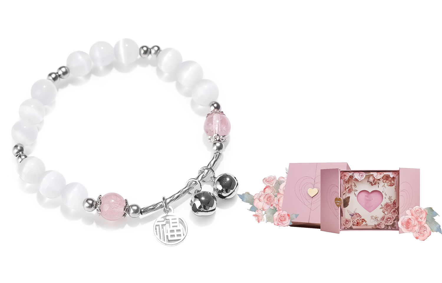 Стеклянный кошачий глаз браслет Women's VIVIWELL, розовый
Стеклянный кошачий глаз браслет Women's VIVIWELL, розовый