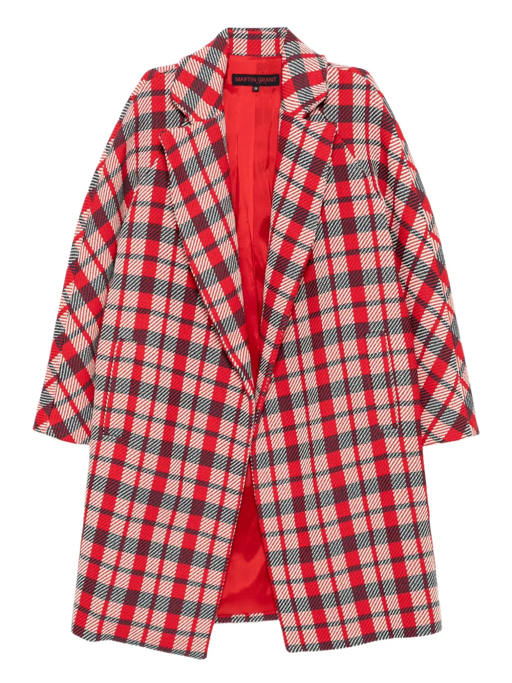 Пальто-кокон в клетку Martin Grant, красный
Пальто-кокон в клетку Martin Grant, красный