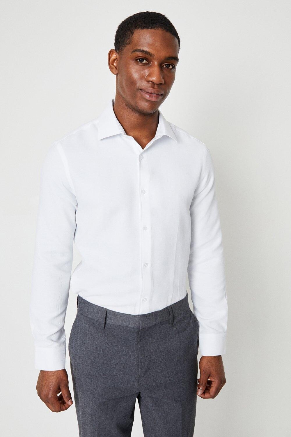 Умная рубашка узкого кроя с длинными рукавами из корзинчатой ткани Burton, белый
Умная рубашка узкого кроя с длинными рукавами из корзинчатой ткани Burton, белый