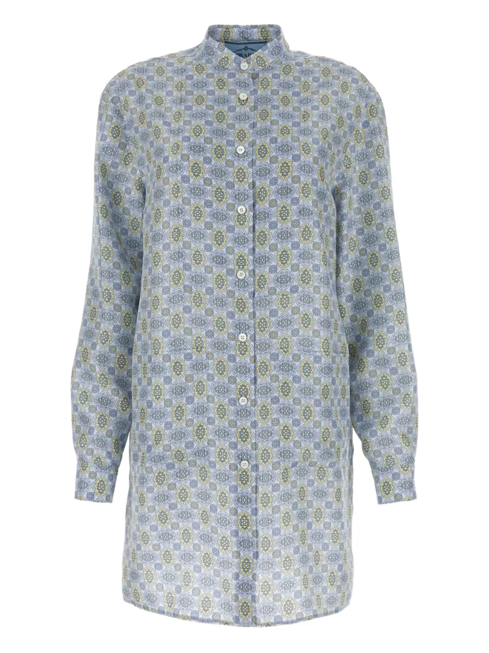 Платье-рубашка из шелка с принтом Prada, синий
Платье-рубашка из шелка с принтом Prada, синий