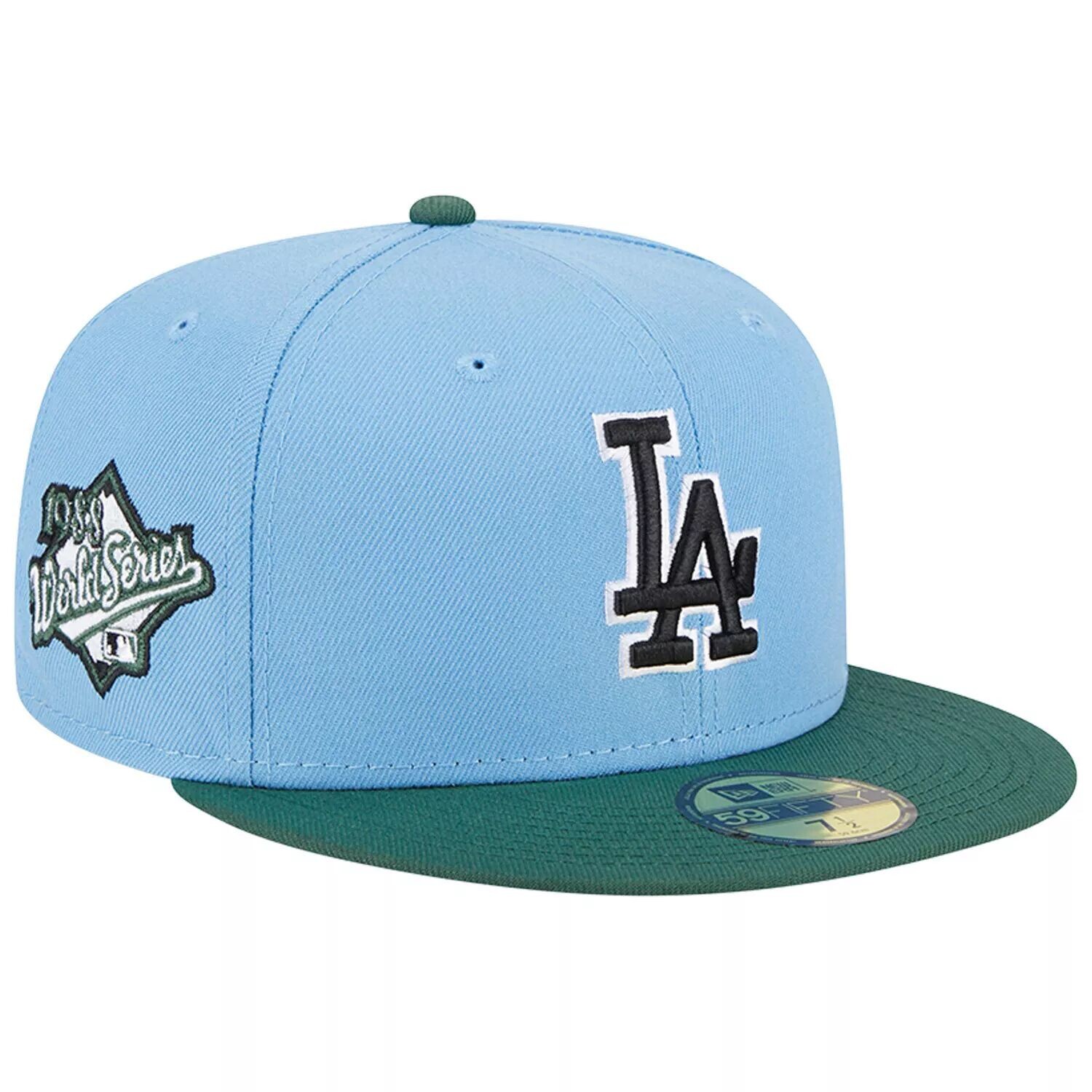 Мужская облегающая шляпа New Era небесно-голубая/кинза Los Angeles Dodgers World Series 1988 59FIFTY
Мужская облегающая шляпа New Era небесно-голубая/кинза Los Angeles Dodgers World Series 1988 59FIFTY