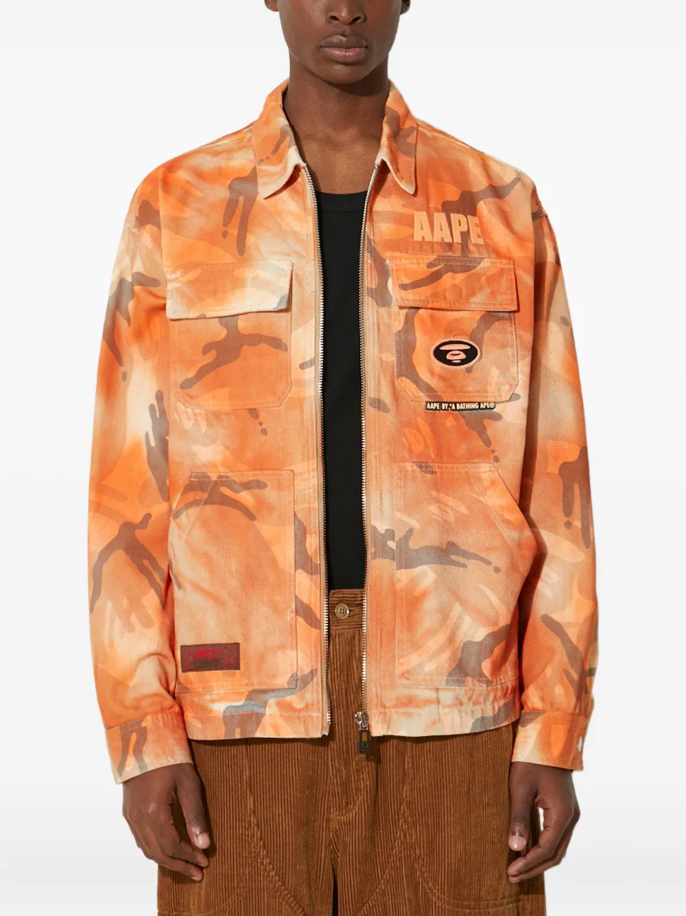 Камуфляжная рубашка на молнии AAPE BY *A BATHING APE, оранжевый
Камуфляжная рубашка на молнии AAPE BY *A BATHING APE, оранжевый