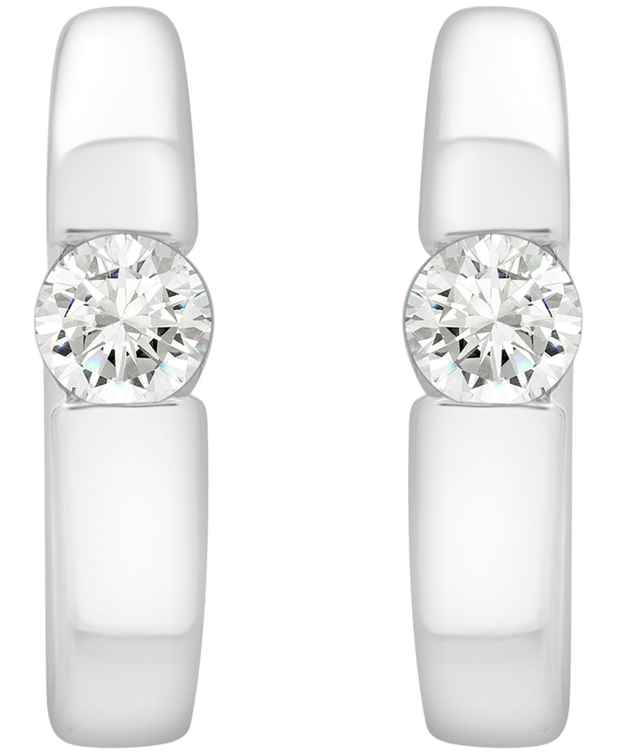 Серьги-кольца с бриллиантами (1/4 карата) в оправе из стерлингового серебра Macy's, Sterling Silver
Серьги-кольца с бриллиантами (1/4 карата) в оправе из стерлингового серебра Macy's, Sterling Silver