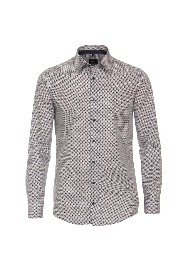 Рубашка с деловым принтом современный крой Venti, коричневый 
Рубашка с деловым принтом современный крой Venti, коричневый