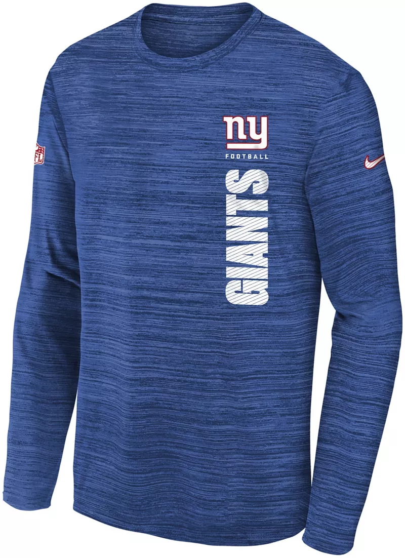 Синяя футболка с длинным рукавом Nike Youth New York Giants Sideline Velocity Rush
Синяя футболка с длинным рукавом Nike Youth New York Giants Sideline Velocity Rush