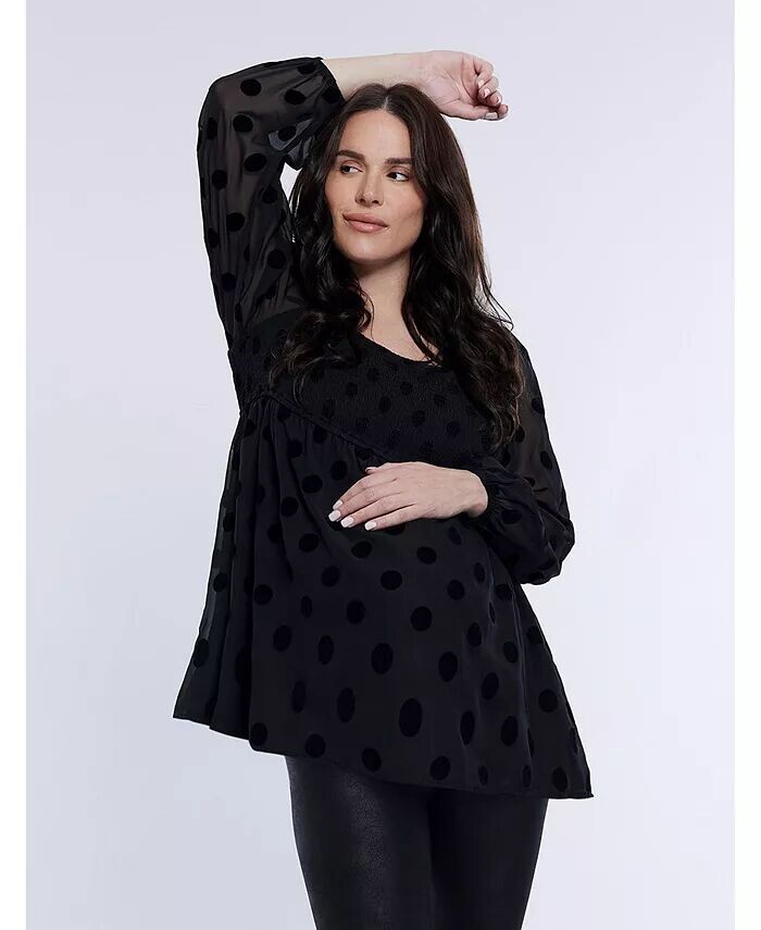 Женский топ Babydoll с квадратным вырезом и длинными рукавами для беременных - Motherhood Maternity, черный
Женский топ Babydoll с квадратным вырезом и длинными рукавами для беременных - Motherhood Maternity, черный