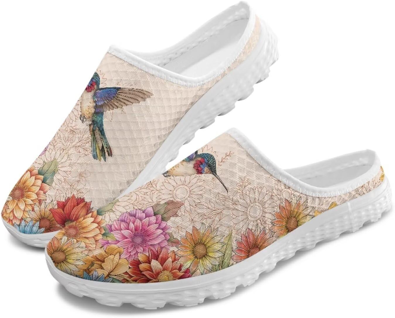 Женские мюли и сабо Tomeusey, садовая обувь, кроссовки без задника - летние сетчатые тапочки с противоскользящей подошвой, обувь для прогулок на улице, Boho Flower Hummingbird
Женские мюли и сабо Tomeusey, садовая обувь, кроссовки без задника - летние сетчатые тапочки с противоскользящей подошвой, обувь для прогулок на улице, Boho Flower Hummingbird