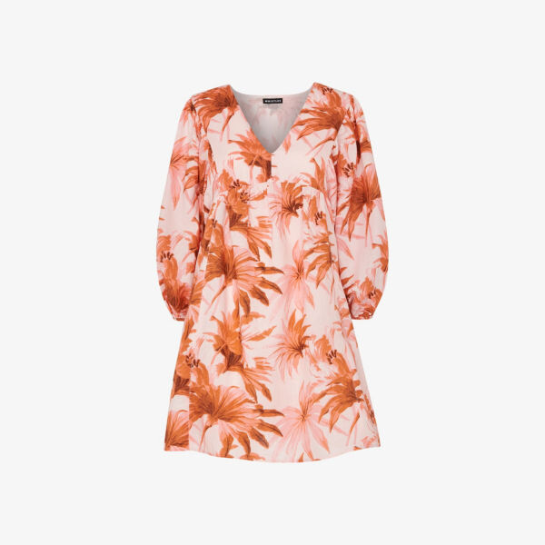 Мини-Платье свободного кроя из смеси хлопка и льна с графическим принтом Honolulu Whistles, розовый
Мини-Платье свободного кроя из смеси хлопка и льна с графическим принтом Honolulu Whistles, розовый