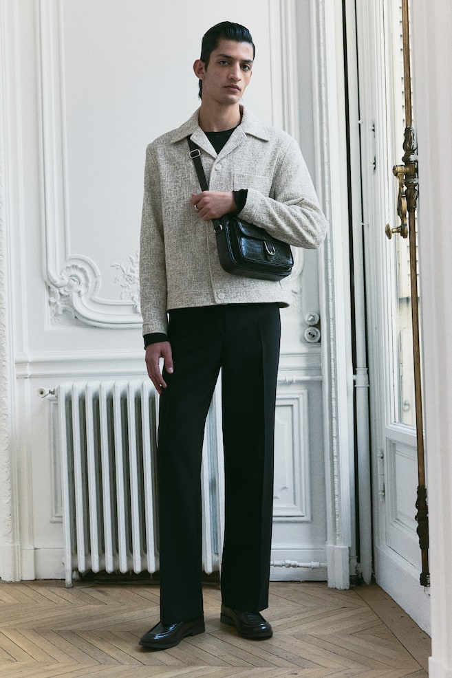 Брюки прямого кроя H&M, черный 
Брюки прямого кроя H&M, черный