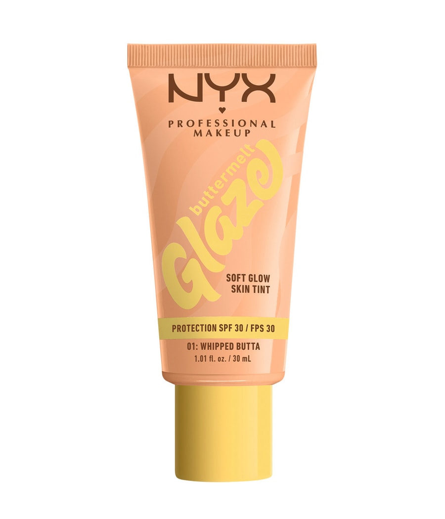 Жидкая основа NYX Professional Makeup Buttermelt Glaze Soft Glow Skin Tint SPF 30, Nr. 1 - Whipped Butta, 30 ml
Жидкая основа NYX Professional Makeup Buttermelt Glaze Soft Glow Skin Tint SPF 30, Nr. 1 - Whipped Butta, 30 ml