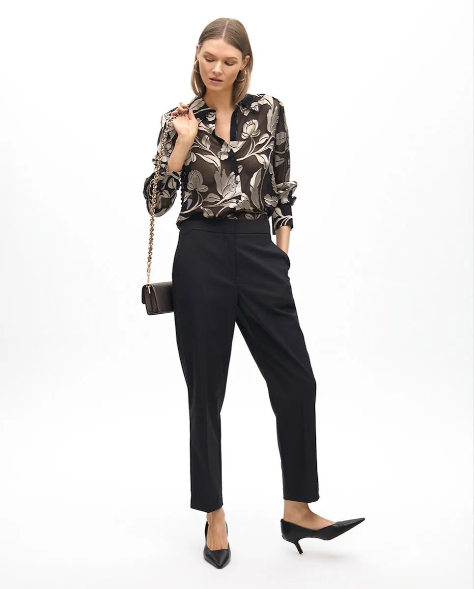 Женские прямые брюки с эластичной поясной частью сзади Lola Casademunt, черный
Женские прямые брюки с эластичной поясной частью сзади Lola Casademunt, черный