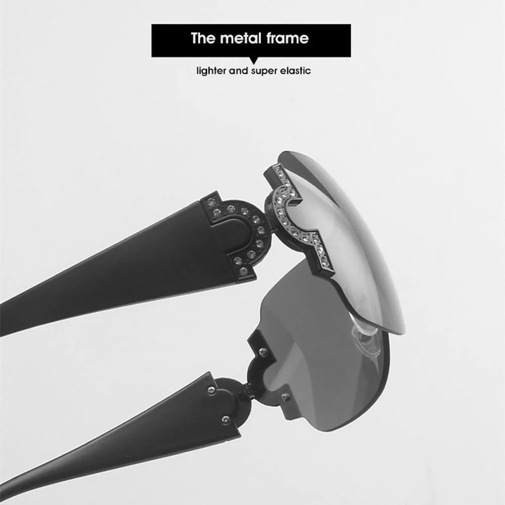 Женские солнцезащитные очки LVTFCO с большими зеркальными линзами, роскошные панк-очки, цельные солнцезащитные очки, модные солнцезащитные очки без оправы, Black Gray
Женские солнцезащитные очки LVTFCO с большими зеркальными линзами, роскошные панк-очки, цельные солнцезащитные очки, модные солнцезащитные очки без оправы, Black Gray