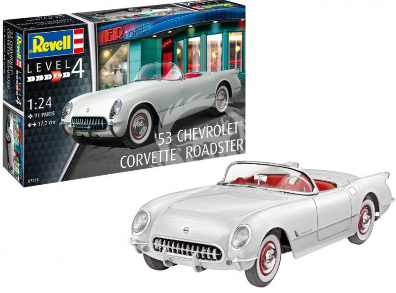 Пластиковая модель Corvette Roadster 1953 года выпуска 1/24. Revell
Пластиковая модель Corvette Roadster 1953 года выпуска 1/24. Revell