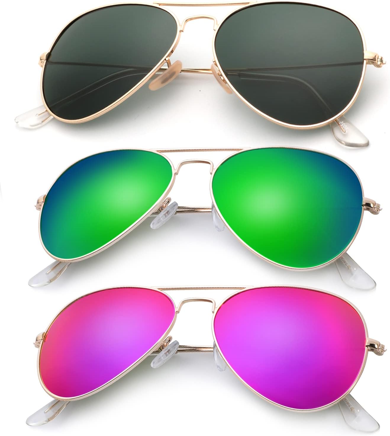 Классические солнцезащитные очки-авиаторы KALIYADI для мужчин и женщин, очки для вождения, поляризованные линзы, блокирующие УФ-излучение, F (3 Pack)blackish Green/Green/Purple
Классические солнцезащитные очки-авиаторы KALIYADI для мужчин и женщин, очки для вождения, поляризованные линзы, блокирующие УФ-излучение, F (3 Pack)blackish Green/Green/Purple