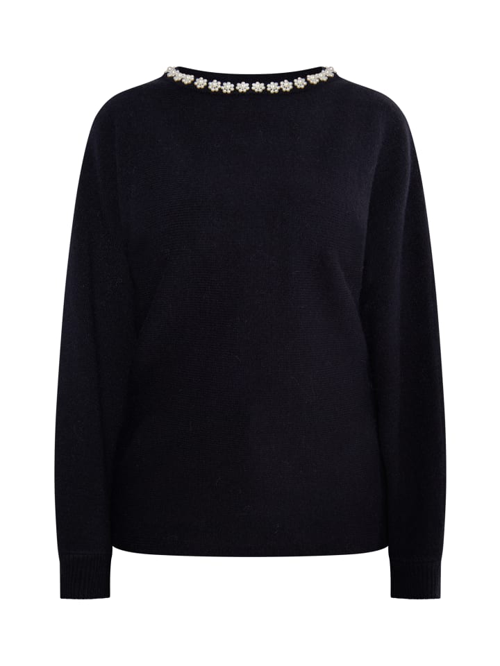 Женский свитер с жемчугом черного цвета Usha
Женский свитер с жемчугом черного цвета Usha