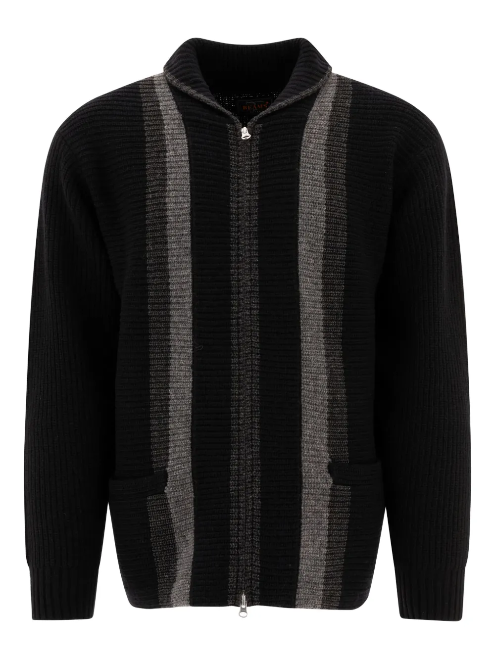 Кардиган в полоску, вязанный в рубчик BEAMS PLUS, черный
Кардиган в полоску, вязанный в рубчик BEAMS PLUS, черный