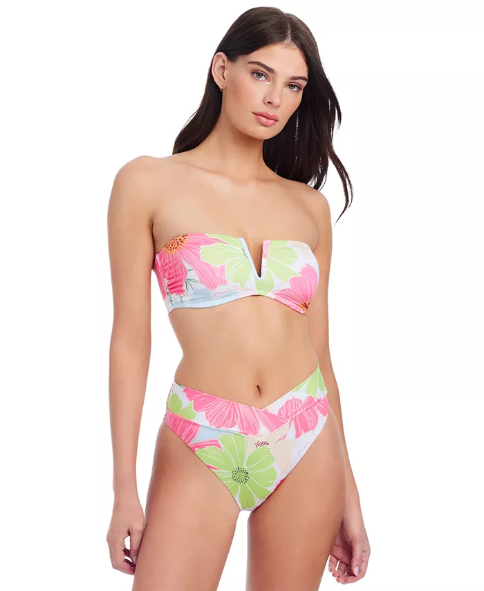 Очаровательный женский бикини-топ-бандо с цветочным принтом и плавки с V-образным вырезом Sanctuary, белый
Очаровательный женский бикини-топ-бандо с цветочным принтом и плавки с V-образным вырезом Sanctuary, белый