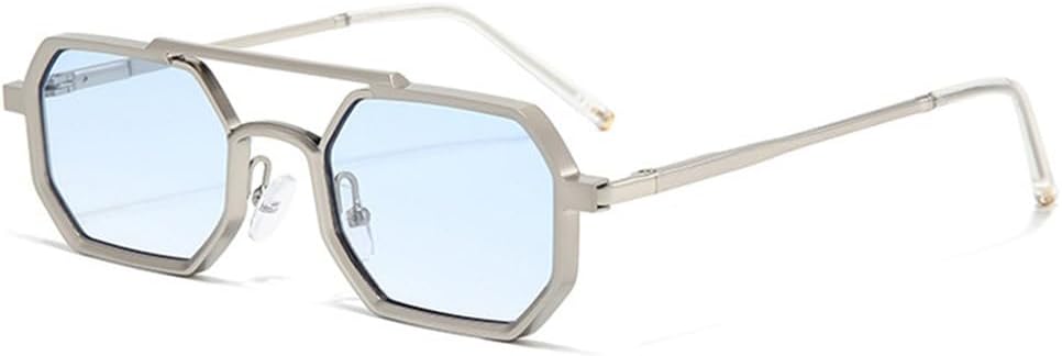 Мужские солнцезащитные очки в стиле ретро с двойной перемычкой, многоугольные, маленькие, с прозрачными линзами с градиентом цвета "океан", женские очки в металлической оправе HHZZYVY, Silver Blue Gradient
Мужские солнцезащитные очки в стиле ретро с двойной перемычкой, многоугольные, маленькие, с прозрачными линзами с градиентом цвета "океан", женские очки в металлической оправе HHZZYVY, Silver Blue Gradient