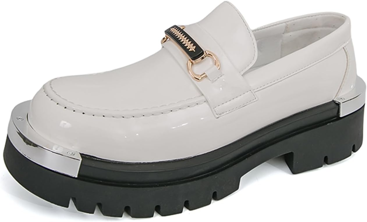 Мужские лаковые туфли слипоны на платформе с декоративной металлической деталью, круглым носком, противоскользящей подошвой, для работы, повседневной носки и официальных мероприятий Qklmwes, белый
Мужские лаковые туфли слипоны на платформе с декоративной металлической деталью, круглым носком, противоскользящей подошвой, для работы, повседневной носки и официальных мероприятий Qklmwes, белый