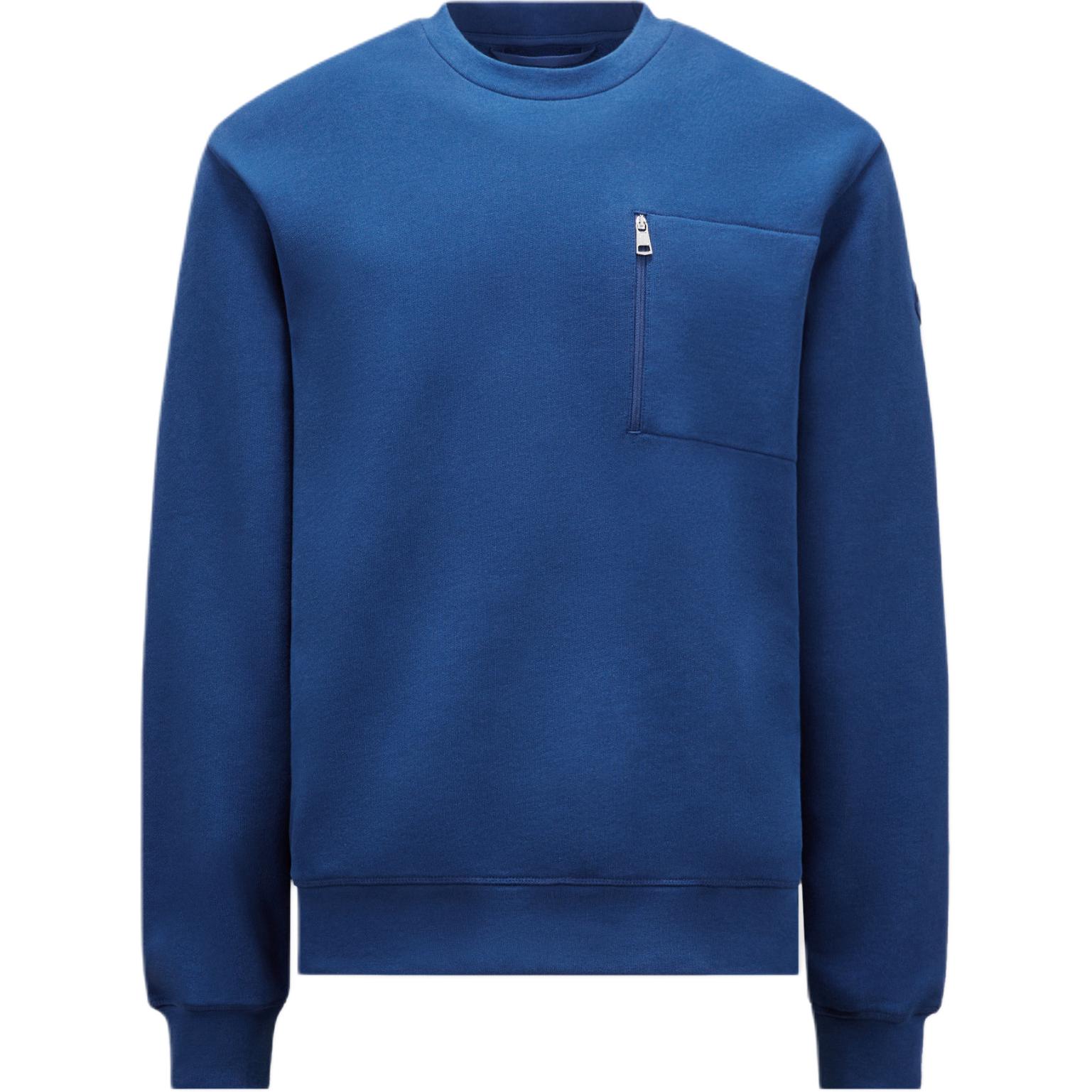 Монклер, синяя хлопковая толстовка с молнией на кармане
Монклер, синяя хлопковая толстовка с молнией на кармане