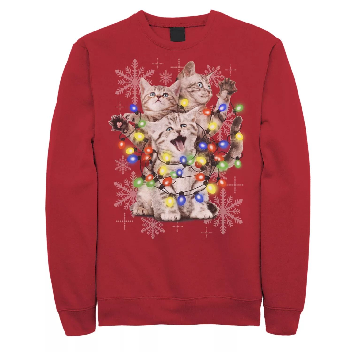 Мужской флисовый свитшот с круглым вырезом Cute Cats with Holiday Lights Licensed Character
Мужской флисовый свитшот с круглым вырезом Cute Cats with Holiday Lights Licensed Character