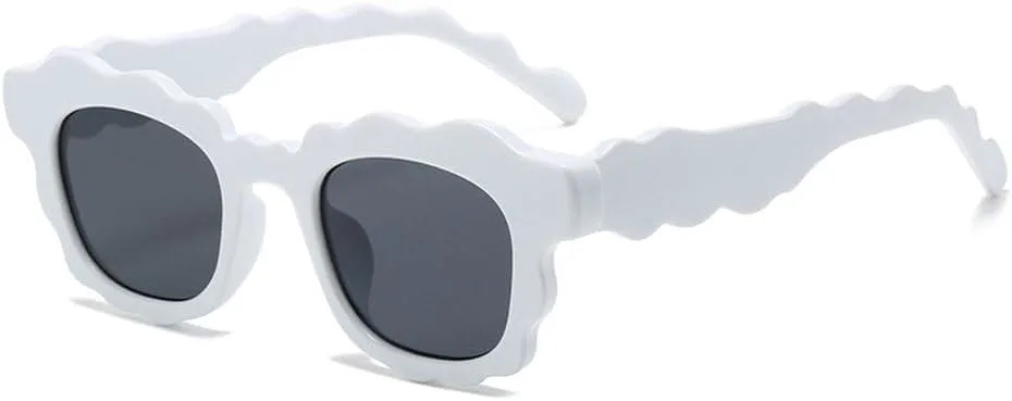 Модные солнцезащитные очки неправильной прямоугольной формы из геля для женщин, прозрачные с градиентом, для мужчин, трендовые и уникальные GHVWYX, White Gray
Модные солнцезащитные очки неправильной прямоугольной формы из геля для женщин, прозрачные с градиентом, для мужчин, трендовые и уникальные GHVWYX, White Gray