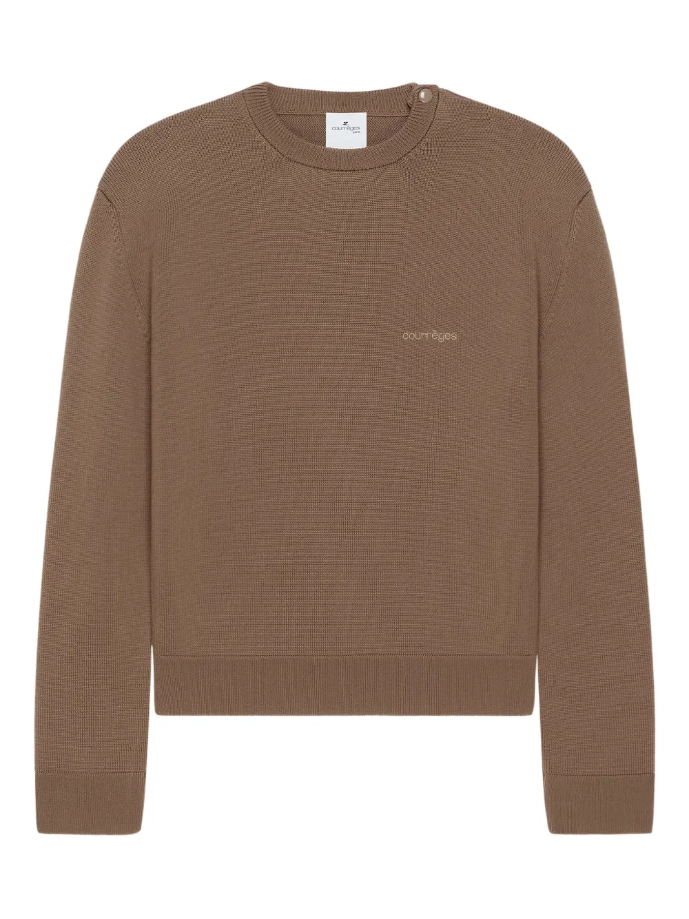 Толстовка с круглым вырезом и вышивкой Courrèges, коричневый
Толстовка с круглым вырезом и вышивкой Courrèges, коричневый