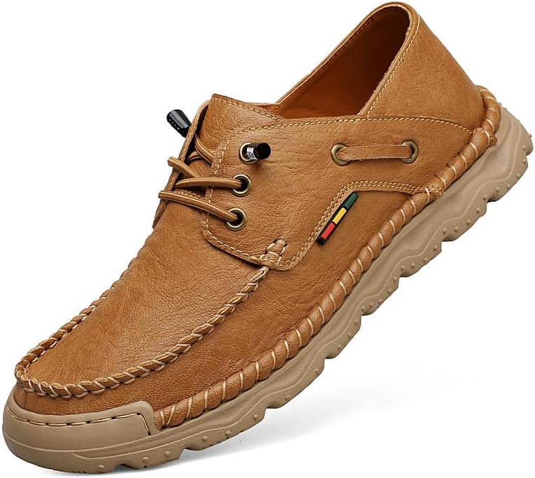 Мужские кожаные лоферы Asifn с шнуровкой, модные повседневные туфли, противоскользящие обувь, легкие и удобные для ходьбы, желтый
Мужские кожаные лоферы Asifn с шнуровкой, модные повседневные туфли, противоскользящие обувь, легкие и удобные для ходьбы, желтый