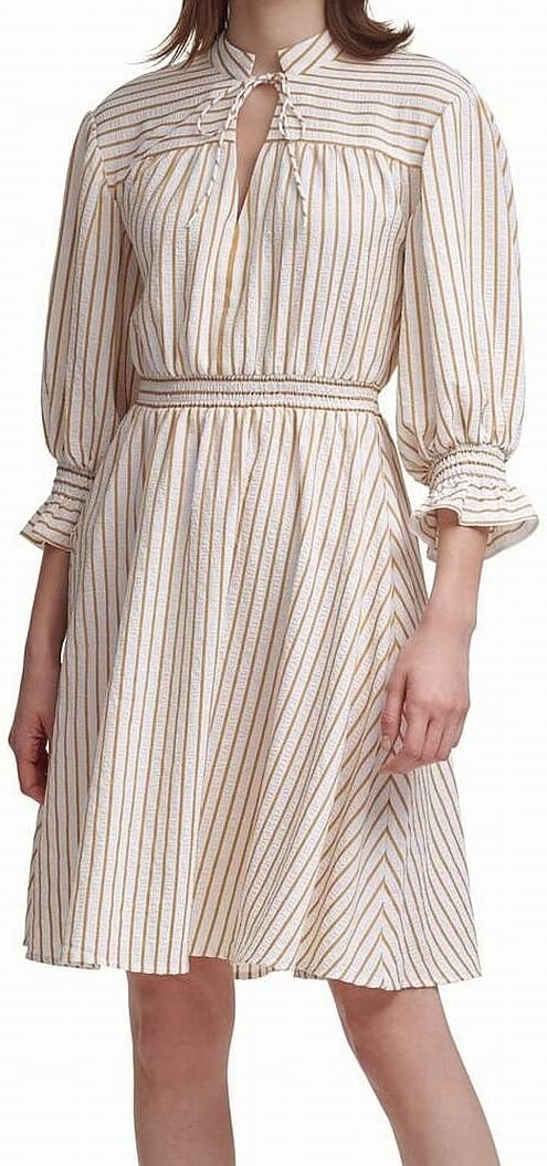 Женское платье Calvin Klein с V-образным вырезом и присборенными рукавами, Wheat/Luggage
Женское платье Calvin Klein с V-образным вырезом и присборенными рукавами, Wheat/Luggage